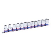 Набор торцевых головок 1/2", шестигранные, 10-24 мм, 12 предметов KING TONY 4312MR8 TONY