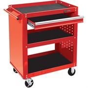 Тележка открытая "ОПТИМА", 3 полки и выдвижной ящик, красная МАСТАК 520-01580MR 520-01580MR