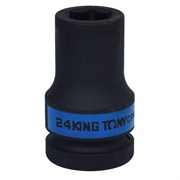 Головка торцевая ударная глубокая шестигранная 1", 24 мм KING TONY 843524M TONY