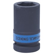 Головка торцевая ударная глубокая шестигранная 1", 33 мм KING TONY 843533M TONY