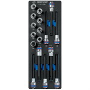 Набор насадок Hex, Torx и Spline, ложемент, 17 предметов KING TONY 9-4147PRV TONY
