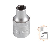 Головка торцевая стандартная шестигранная 3/8", 6 мм AFFIX AF00030006 AF00030006