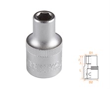 Головка торцевая стандартная шестигранная 1/2", 8 мм AFFIX AF00040008 AF00040008