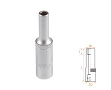 Головка торцевая глубокая шестигранная 1/4", 4 мм AFFIX AF00120004 AF00120004
