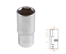 Головка торцевая глубокая шестигранная 3/8", 22 мм AFFIX AF00130022 AF00130022