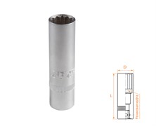 Головка свечная двенадцатигранная 1/2", 14 мм, резиновый фиксатор AFFIX AF00242014 AF00242014