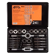 Набор метчиков и плашек SK-5 M5-M12, кейс, 24 предмета AFFIX AF35100024C AF35100024C