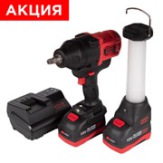 Гайковерт аккумуляторный ударный 1/2", 1700 Нм, 18 В, кейс, в комплекте фонарь MIGHTY SEVEN DW-402AL SEVEN
