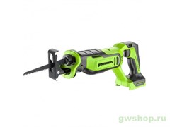 Пила сабельная аккумуляторная GREENWORKS GPT-BLRS-1, 24V, бесщеточная без АКБ и ЗУ Greenworks 1200607 Пила сабельная аккумуляторная GREENWORKS GPT-BLRS-1, 24V, бесщеточная без АКБ и ЗУ Greenworks 1200607