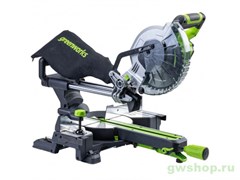Пила торцовочная 216x30 мм с протяжкой аккумуляторная GREENWORKS 24V GD24MS216, бесщеточная, без АКБ и ЗУ Greenworks 1501707 Пила торцовочная 216x30 мм с протяжкой аккумуляторная GREENWORKS 24V GD24MS216, бесщеточная, без АКБ и ЗУ Greenworks 1501707