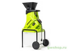 Измельчитель садовый электрический GREENWORKS, 220 В, 2800 Вт с контейнером Greenworks 2208007 Измельчитель садовый электрический GREENWORKS, 220 В, 2800 Вт с контейнером Greenworks 2208007