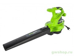 Воздуходув-пылесос садовый электрический GREENWORKS GBV2800 Greenworks 2402707 Воздуходув-пылесос садовый электрический GREENWORKS GBV2800 Greenworks 2402707