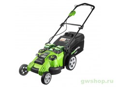 Газонокосилка аккумуляторная G-MAX 40V GREENWORKS G40LM49DBK4 c АКБ 4АЧ и ЗУ Greenworks 2500207VB Газонокосилка аккумуляторная G-MAX 40V GREENWORKS G40LM49DBK4 c АКБ 4АЧ и ЗУ Greenworks 2500207VB