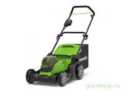 Газонокосилка аккумуляторная GREENWORKS G24X2LM41 2*24V с 2хАКБ 4Ач и ЗУ Greenworks 2512607UD Газонокосилка аккумуляторная GREENWORKS G24X2LM41 2*24V с 2хАКБ 4Ач и ЗУ Greenworks 2512607UD