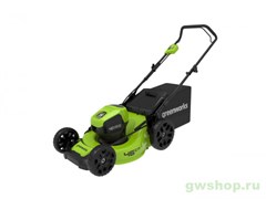 Газонокосилка аккумуляторная G-MAX 40V GREENWORKS GD40LM46HPK4 c АКБ 4 А.ч и ЗУ Greenworks 2514407UB Газонокосилка аккумуляторная G-MAX 40V GREENWORKS GD40LM46HPK4 c АКБ 4 А.ч и ЗУ Greenworks 2514407UB