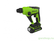 Перфоратор аккумуляторный 24V GREENWORKS GD24SDS1 с АБК 2 ач. и ЗУ Greenworks 3803107UA