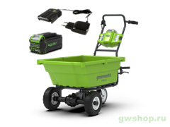 Тележка садовая самоходная G-MAX 40V GREENWORKS G40GCK4 c АКБ 4АЧ и ЗУ Greenworks 7400007UB Тележка садовая самоходная G-MAX 40V GREENWORKS G40GCK4 c АКБ 4АЧ и ЗУ Greenworks 7400007UB