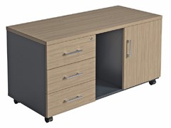 Тумба для оргтехники ПРАКТИК NPW-410 вяз натуральный/антрацит S36099421216