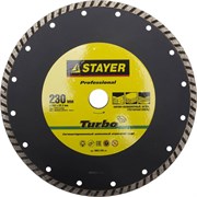 Отрезной диск Stayer "PROFESSIONAL" алмазный, сегментный 230мм 3662-230_z01