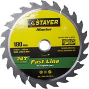 Диск пильный Stayer "MASTER-FAST-Line" 180мм 24T 3680-180-20-24