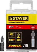 Биты Stayer "Professional-Profix" PH1 25мм 10шт 26201-1-25-10_z01