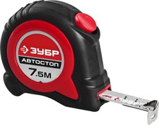 Рулетка ЗУБР Мастер Автостоп, 7.5м х 25мм 34052-08-25