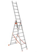 Алюминиевая трехсекционная лестница Вектор 3х8 4408