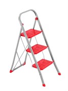 Стальная стремянка Framar Slimmy, 3 широкие ступени, цвет красный