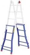 Телескопическая шарнирная лестница Colombo Pratic 4+4 AC 2x16