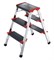 Двухсторонняя анодированная стремянка Hailo ChampionsLine L90 225 2x3 4423-001 - фото 101619