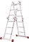Алюминиевая лестница трансформер Новая Высота NV 333 2х4+2х5 с помостом 3330245 - фото 273796