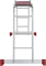 Алюминиевая лестница трансформер Новая Высота NV 233 4x3 с помостом 2330403 - фото 290177