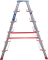 Двухсторонняя алюминиевая стремянка Новая Высота NV512 6 ступеней 5120206 - фото 292408