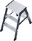 Двухсторонняя анодированная стремянка Krause SePro D 2х3 125804 - фото 318690