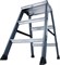 Двухсторонняя анодированная стремянка Krause SePro D 2х3 125804 - фото 318692