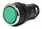 Нажимная моноблочная кнопка EMAS 22 мм, IP 40 (1НО) зеленая MB100DY - фото 324673