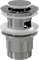 Водослив для умывальника AlcaPlast Click/clack 5/4", цельнометаллический с переливом и малой заглушкой, H=42мм A39 - фото 336829