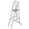 Алюминиевая лестница-платформа Мегал фиксированной высоты передвижная с траверсой ЛПФВА Н=1,8-5 - фото 377348