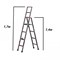 Стремянка телескопическая МИ ПРОФИ 5+6 ступ. (1.4м+1.7м) - фото 414778