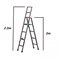 Стремянка телескопические МИ ПРОФИ 7+8 ступ. (2.0м+2.3м) - фото 414792