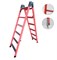 Лестница стеклопластиковая приставная, трансформируемая в стремянку Оникс ЛСПТС-2х1,5АМ металлические оконцеватели, с абразивным покрытием ступеней - фото 419830