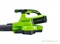 Воздуходувка - пылесос садовый аккумуляторный GREENWORKS GD40BVII, 40 В, бесщеточный, с 1хАКБ 4 А.ч и ЗУ Greenworks 2406907UB - фото 687452
